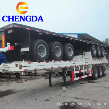 3 gandar 60 ton container flatbed trailer